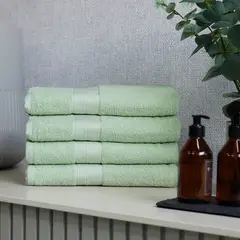 DISTRIHOGAR - Set x4 Toallas de Cuerpo Nature 100% Algodón 400 gr 60 x 130 Cm