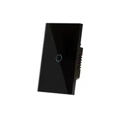 GENERICO - Interruptor WiFi Inteligente 1 Botón Táctil Vidrio Negro