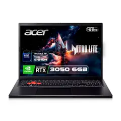 ACER - Portátil Gamer Nitro Lite 16″ - Intel Core 5 - 16GB DDR5 - 512GB SSD - RTX3050 6GB Negro
