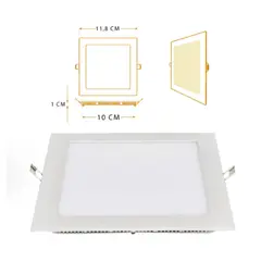 MERCURY - Panel Led Cuadrado Incrustar 6W Luz Calida