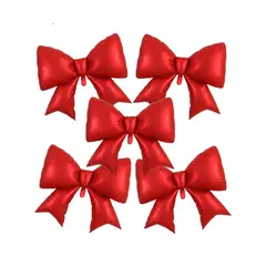 GENERICO - Globo Metalizado Moño 98* 75 cms rojo x 5 Pcs