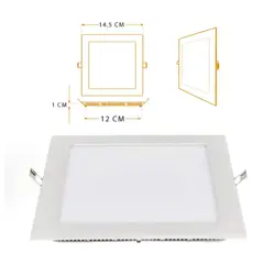 MERCURY - Panel Led Cuadrado Incrustar 9W Luz Blanca
