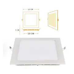 MERCURY - Panel Led Cuadrado Incrustar 18W Luz Calida