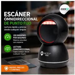 JALTECH - Lector POS Omnidireccional 1D y 2D 40101 LED