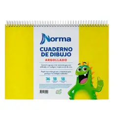 GENERICO - Norma Dibujo Clasico 18 Hojas Blanca 1 Materias Unidad