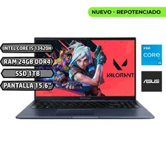 ASUS - Portatil Vivobook 15 CORE I5 13420H Ram 24GB Ssd 1TB 15.6 FHD QUIET BLUE COLOR
