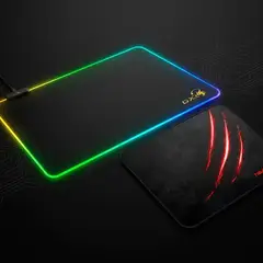 007PLUS - Combo Mouse Pad Gamer RGB Genius GX-Pad 300S + Almohadilla Gamer Antideslizante