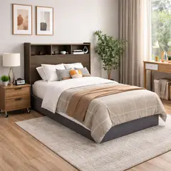 MUEBLES 2020 - Cabecera doble Texas - Marrón