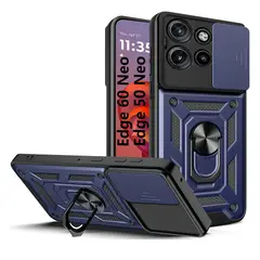 GENERICO - Funda Case Slider Compatible Motorola Edge 50 Neo Y 60 Neo Azul