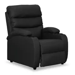 ELITE LIVING - SILLA RECLINABLE PUSH ARM TREVI SINTETICO NEGRO