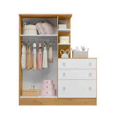 MUEBLES 2020 - Closet con cómoda Madrid - BlancoAlmendra