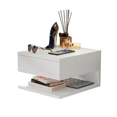 MUEBLES 2020 - Mesa de noche flotante Roma - Blanco