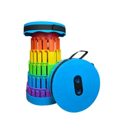 GENERAL - Silla Taburete Telescopio DZ-7 Portátil Retráctil Azul
