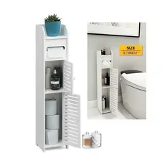 AMERICAN GENERICS - Estante Organizador Con Puertas Para Baño Cocina Dormitorio Sala de estar Pvc Resiste Agua