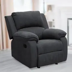 ELITE LIVING - SILLA RECLINABLE BROOKLYN 1P MECEDORA MICROFIBRA GRIS PLOMO