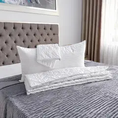HOGARETO - Set x 4 Protectores de Almohada Acolchados 90x50 con Cierre