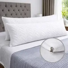 HOGARETO - Set x 2 Protectores de Almohada Acolchados 135x50 con Cierre