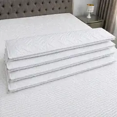 HOGARETO - Set x 4 Protectores de Almohada Acolchados 135x50 con Cierre