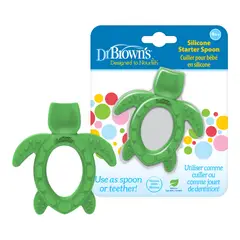 DR BROWNS - Cuchara entrenadora para bebé en silicona diseño tortuga