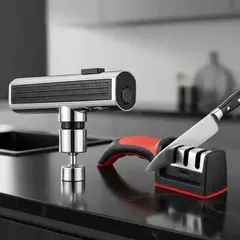 007PLUS - Kit Grifo Extensible 4 en 1 + Afilador de Cuchillos Manual