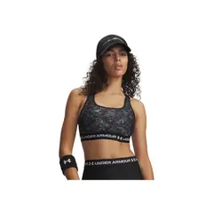 UNDER ARMOUR - Sujetador Mujer CROSSBACK MID PRINT Negro
