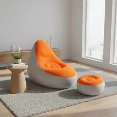 GENERICO - Sillón Inflable Puff Reposa Pies Sofá Exterior