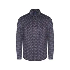 PERRY ELLIS - Camisa Sport Verde Oscuro Classic Fit CS00848