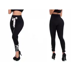 VIA7 - Estilo Audaz y Comodidad Total Leggins con Entrelazado Lateral de Alta Suavidad