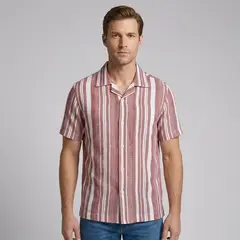 PERRY ELLIS - Camisa Sport Vinotinto Classic Fit CS00886