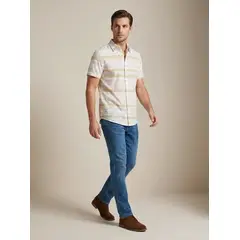 PERRY ELLIS - Camisa Sport Café Claro Classic Fit CS00891