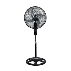 ALTEZZA - Ventilador Pedestal 18 Malla Plastica Negro Pro