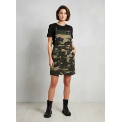 VIA7 - Overol en falda/ Mini Camuflado - Estilo Militar Urbano