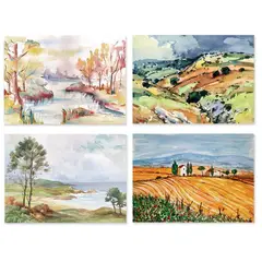 POR EJEMPLO DISEÑO Y DECORACION - 4 Individuales De Mesa Arte Naturaleza