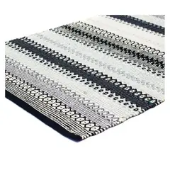 GENERICO - ALFOMBRA DECOGHAR GREY/BLACK KELLIM CON SOPORTE 2.80 X 3.65 M IC13809