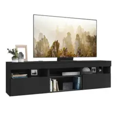 AKIVOY - Rack Gabinete Para Tv Paris de 65 Pulgadas Color Negro-