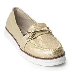 PRICE SHOES - Mocasines Elegantes Mujer 252124CHAMPANA