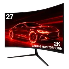 GENERICO - Monitor Gamer Curvo 27 2k Qhd 180hz Pivot Hdmi Dp