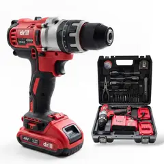 PROTOOL - Taladro Eléctrico Profesional Drill Ta48rk Con 2 Baterías