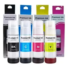 GENERICO - 4 Tintas Color Para Impresoras L1110 L5590 L3250 L3210