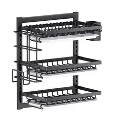 GENERICO - Escurridor Platos 3 Niveles Acero Inoxidable Cocina Loza
