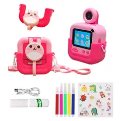 GENERAL - Camara Digital Modo Selfie ADM-02 Impresora Niños Fucsia