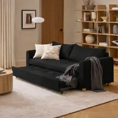 SOFA MARKET - Sofa Cama Cajon Dominica 3 Puestos Tela Colores Varios