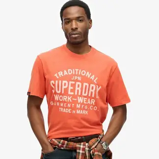 SUPERDRY - Camiseta Manga Corta Para Hombre Machined Goods Workwear Tee