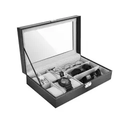 GENERICO - ESTUCHE ORGANIZADOR RELOJES Y GAFAS LUJO EXHIBICION CAJA