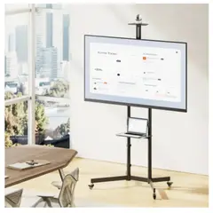 GENERICO - Soporte Movil para Televisor con Ruedas Plataforma Av y Estructura de Acero