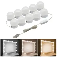 GENERICO - Extensión Luz Para Espejo Hollywood . 10 Luces.