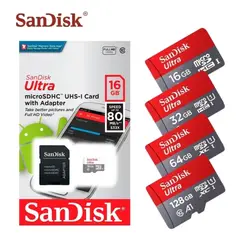 SANDISK - Memoria Micro SD Clase 10 Original 64 Gb 80mb/s