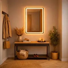 GENERICO - Espejo LED Moderno Antiempañante con Iluminación Táctil Rectangular
