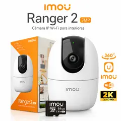 IMOU - Cámara de Seguridad Ranger 2 (3MP) + MicroSD 64GB Audio WiFi