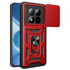 GENERICO - Funda Estuche Case Slider Compatible Xiaomi Note 15 4G Y 5G Rojo
